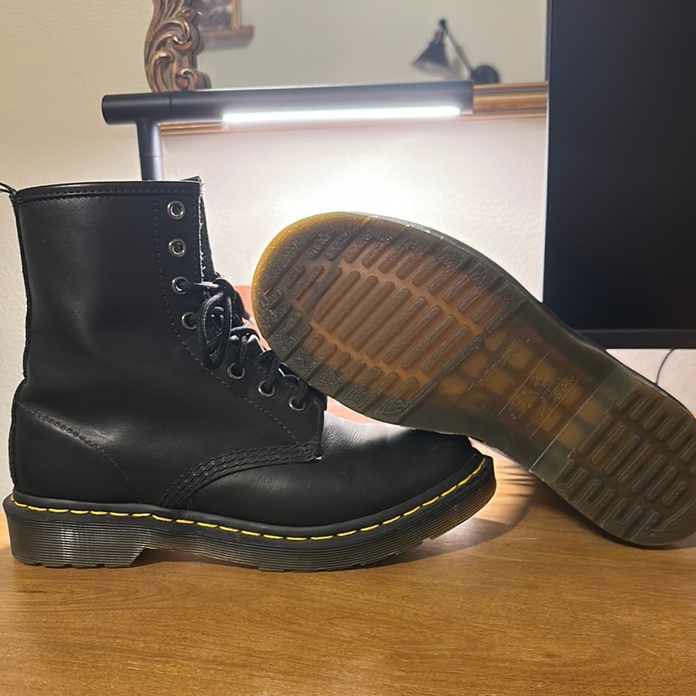 Black authentic Leather Dr martins Boots